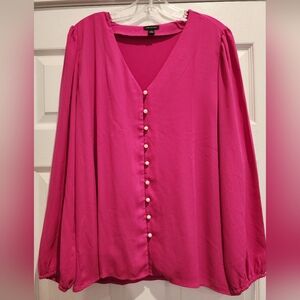 Ann Taylor pink blouse size L